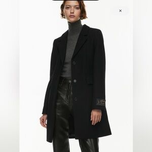 Aritiza Aria 100% virgin wool black coat
